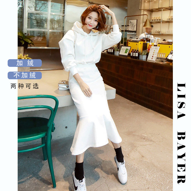 秋冬加绒运动休闲连帽套头卫衣