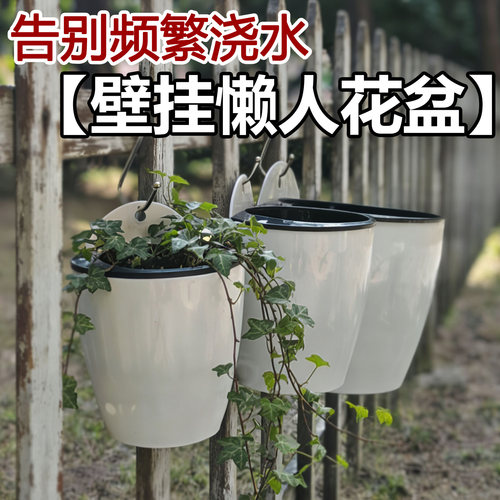 壁挂墙上塑料简约白色自动吸水盆