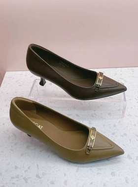 KISS CAT/接吻猫2024夏季新款时装鞋细跟浅口单女鞋KA54507-13