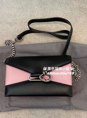 国现 英国比斯特折 Alexander Mcqueen麦昆水钻别针拼色链条包