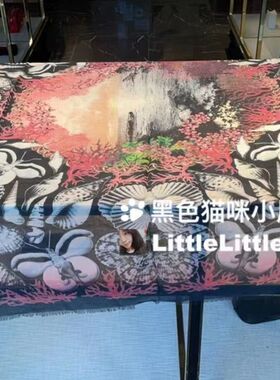 英国比斯特折扣Mqueen麦昆蝴蝶海螺珊瑚围巾75%莫代25%羊毛现货