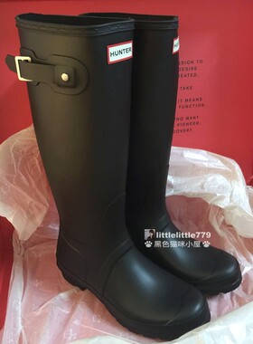 英国比斯特Hunter经典款refined平口高低筒橡胶女款时尚雨靴雨鞋