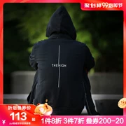 Cá tính khóa kéo áo len trùm đầu kích thước lớn nam triều thẻ hip hop rock cardigan áo khoác mỡ cộng với phân bón tăng - Cực lớn