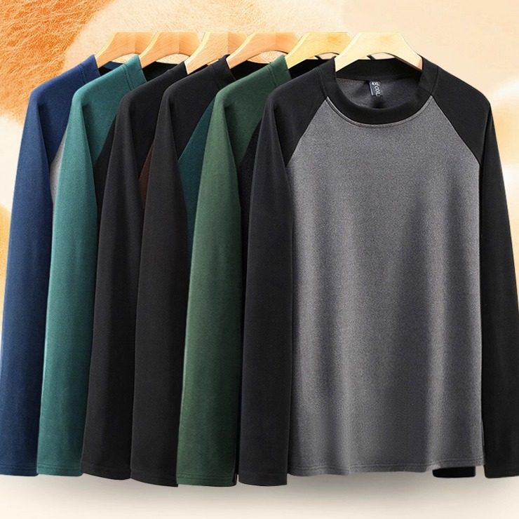 505大码打底衫男胖子宽松长袖t恤秋冬款德绒保暖内搭加肥加大,男装,T恤,淘宝优惠券,粉丝福利购,淘宝优惠卷