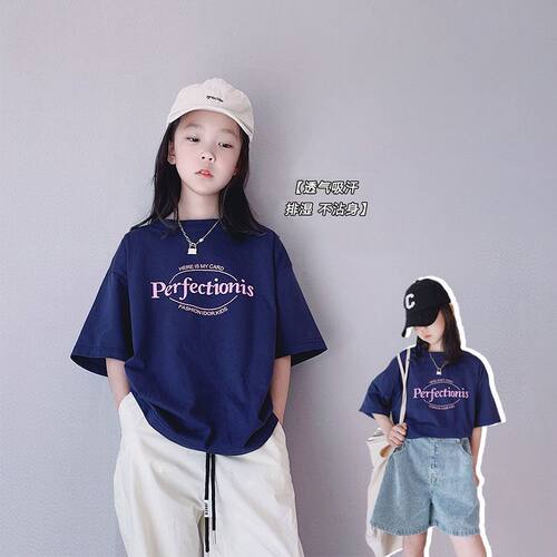 女童纯棉短袖T恤夏季宽松百搭