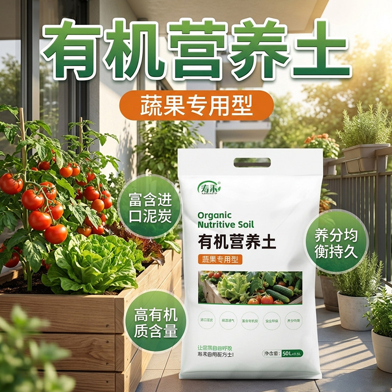 蔬菜专用型蔬果通用型绿色有机种菜营养土种花多肉种植土土壤种菜