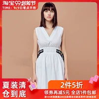 S series ● Đầm cotton cổ chữ V không tay thắt lưng thương hiệu giảm giá hè 2019 đầm mới cho nữ - Sản phẩm HOT áo nữ