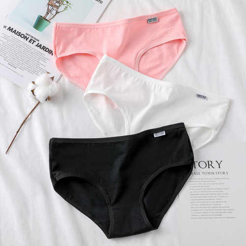 莫代尔学生蕾丝边抗菌女士内裤