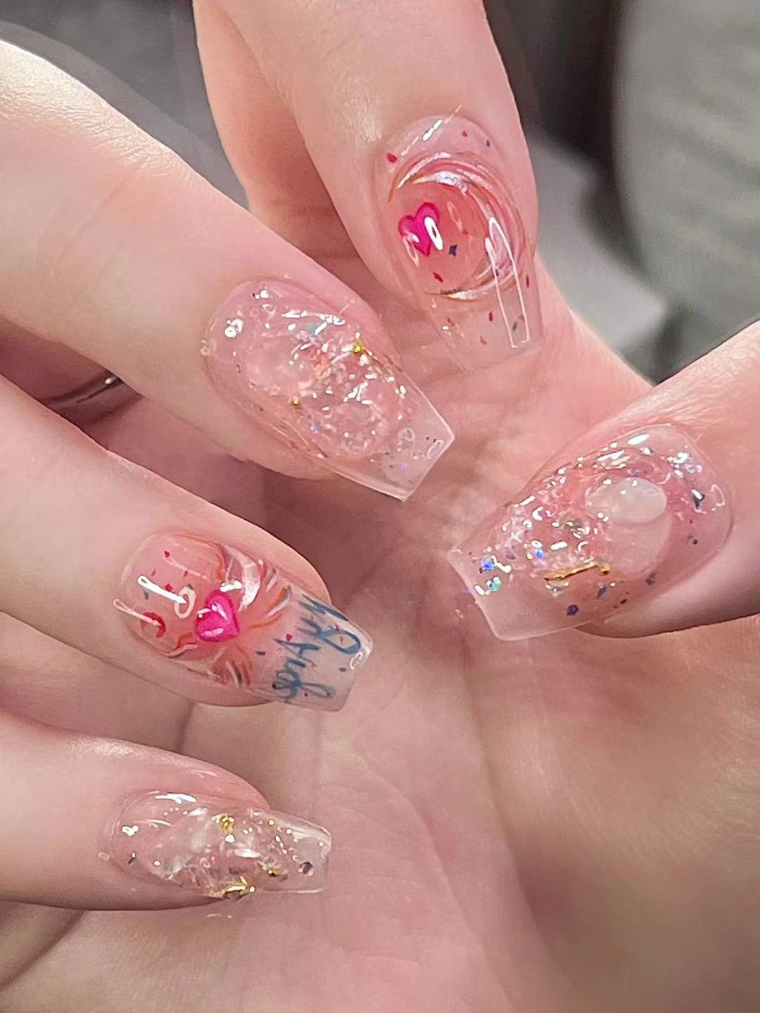 手工定制假指甲贴片成品