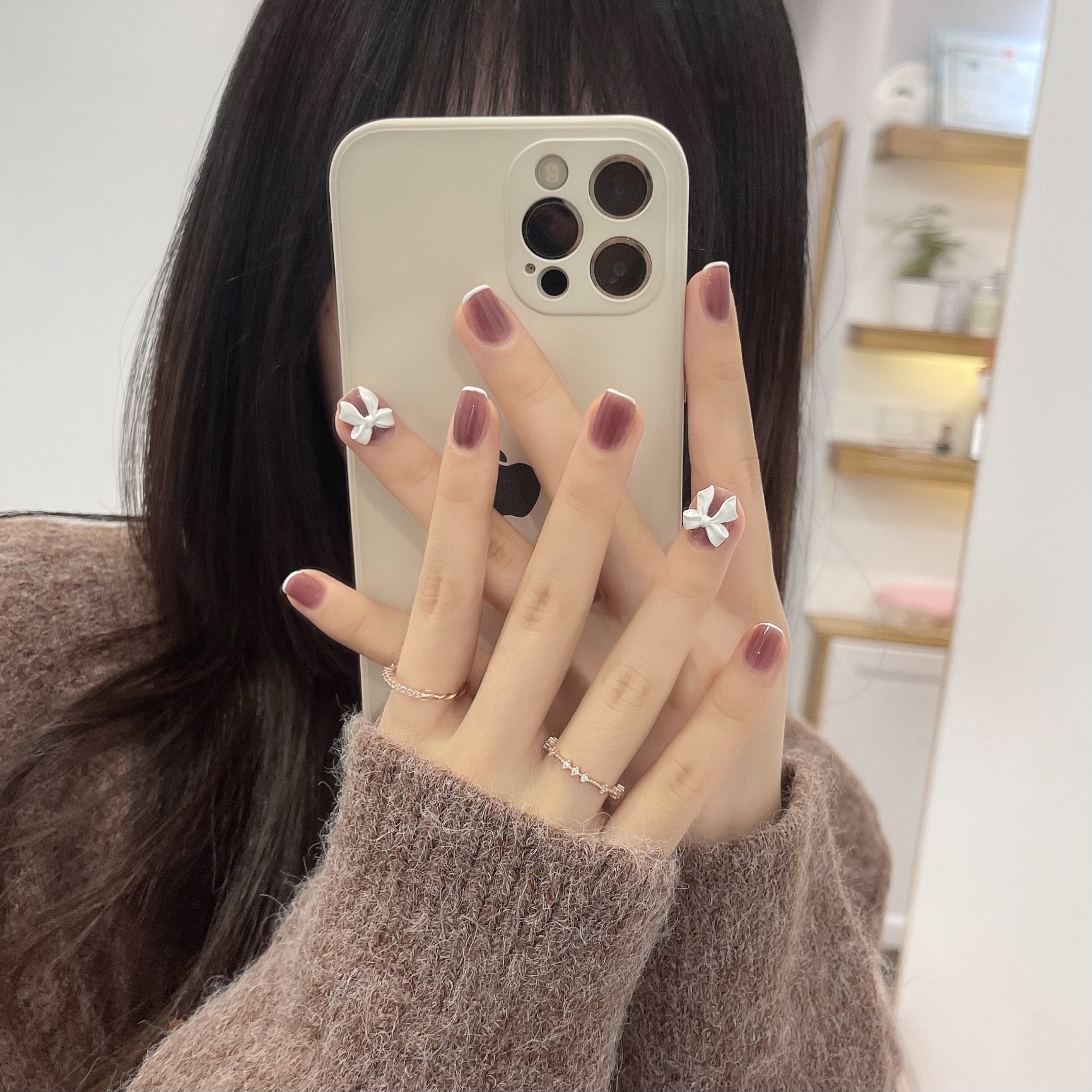 美甲指甲贴片网红甜美渐变蝴蝶结美甲成品可拆手工光疗甲片小红书,彩妆/香水/美妆工具,美甲工具,淘宝优惠券,粉丝福利购,淘宝优惠卷