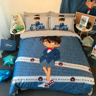 全棉儿童卡通床单四件套100%纯棉男孩学生宿舍床上用品三件套床笠