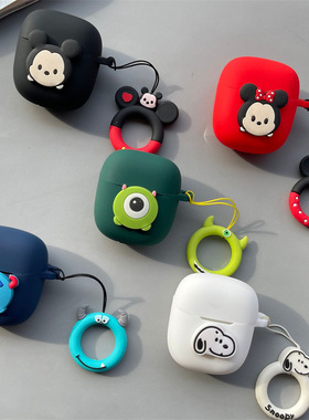适用Bose QuietComfort Earbuds II大鲨二代无线蓝牙耳机盒可爱卡通软壳硅胶保护套防尘壳防丢防摔收纳套软壳