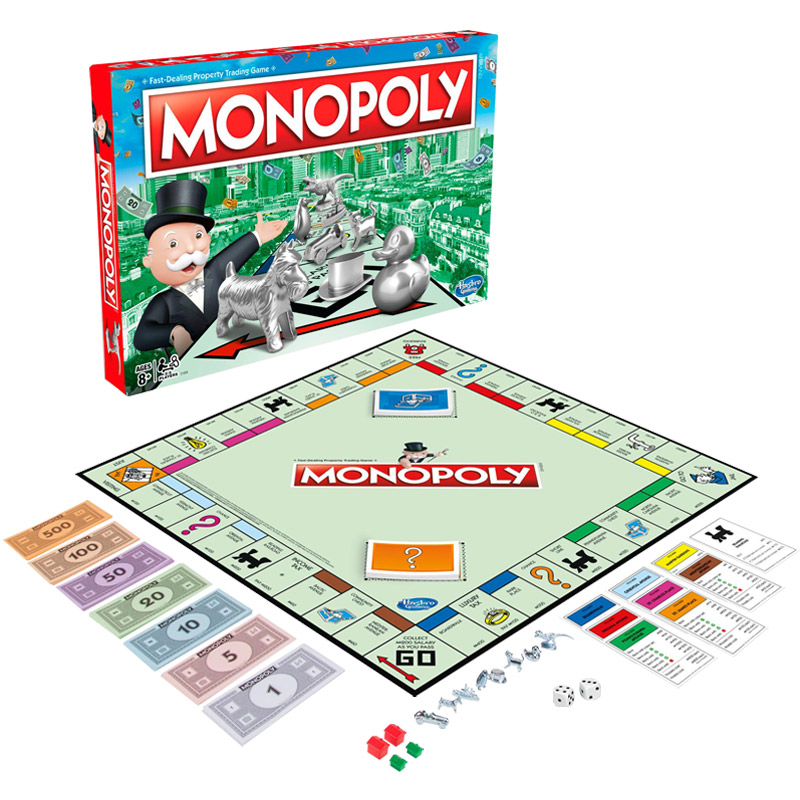 美国Monopoly大儿童富翁强手棋财商思维训练亲子聚会桌游数学游戏