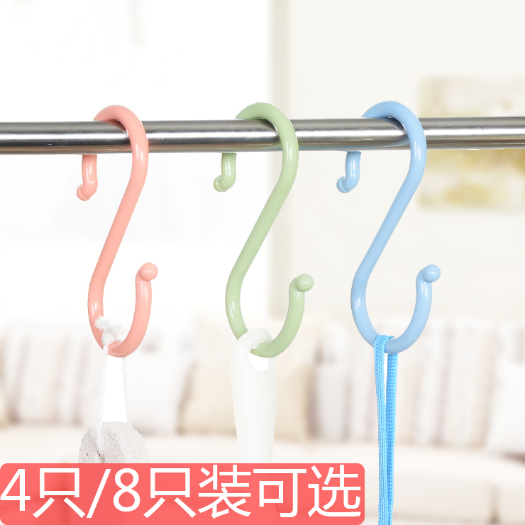 pp塑料s型门后挂钩无痕免钉衣橱