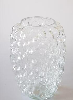 外贸出口不规则泡泡纹花瓶,鲜花花瓶现代简约直径17CM高度24CM