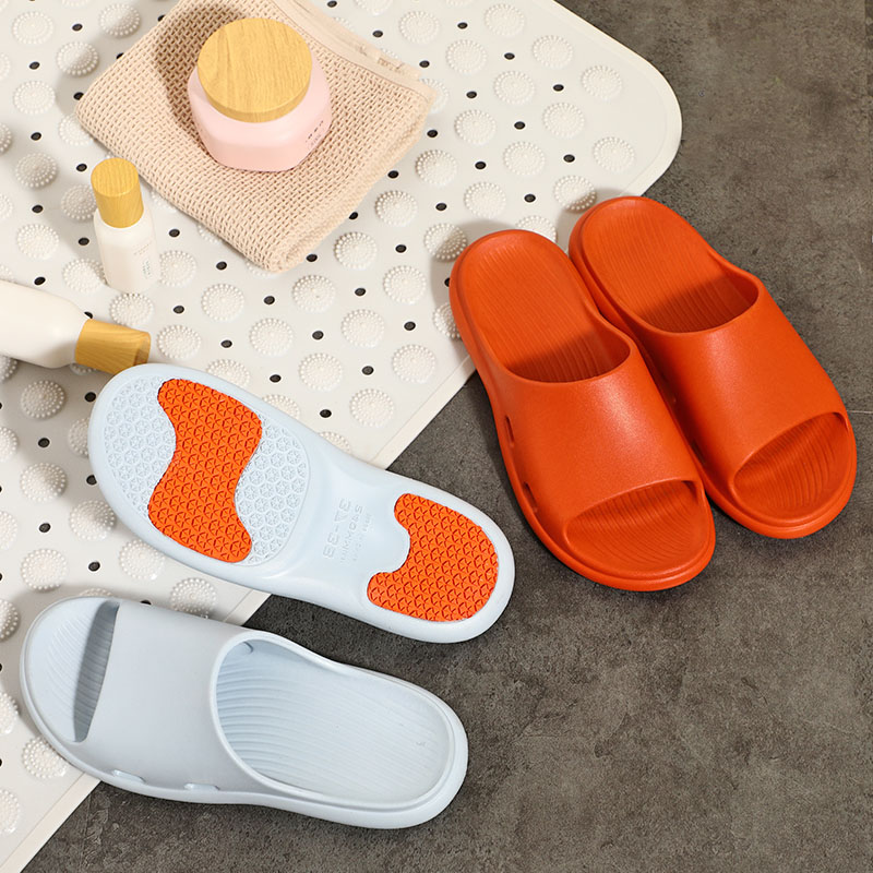 踩屎感情侣EVA简约灰色防滑粉色