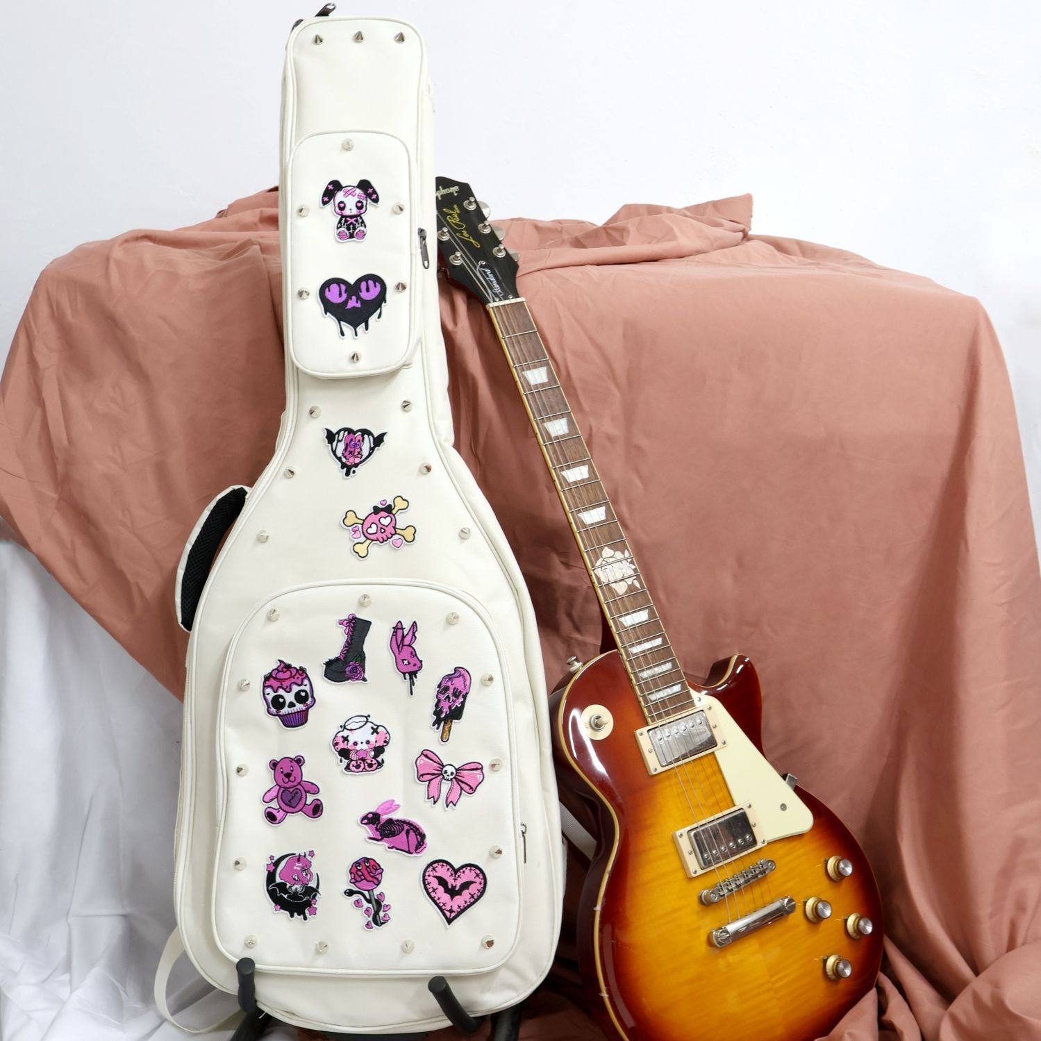 原创亚文化加厚双肩吉他包可爱民谣木吉他背包电吉他背包贝斯琴包