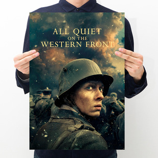西线无战事欧美电影牛皮纸海报装饰画 挂画酒吧影院宿舍卧室贴画