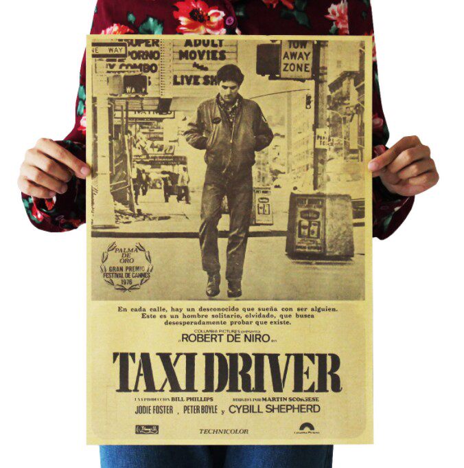 出租车司机电影海报牛皮纸海报怀旧复古装饰画酒吧挂画宿舍卧室