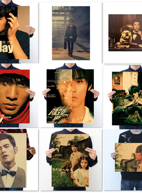 周杰伦海报画复古怀旧牛皮纸海报宿舍卧室壁纸墙贴装饰画JAY周董