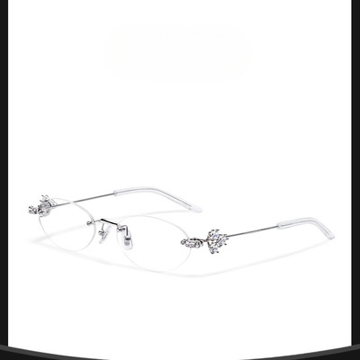 王嘉尔同款眼镜GM素颜镜无边框近视架女珠宝系列ORORA近视防蓝光