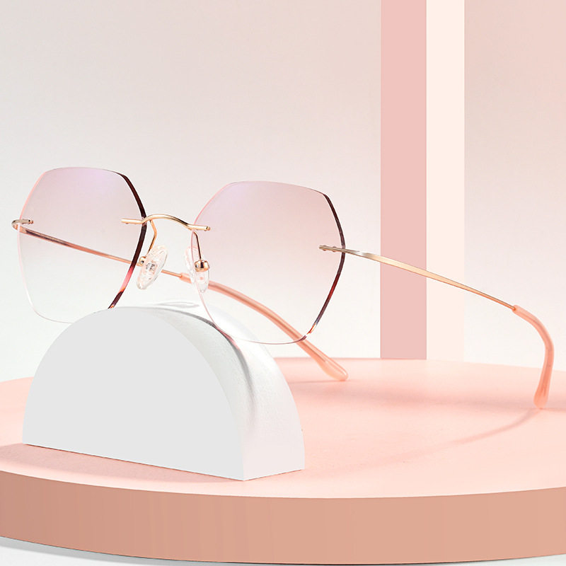 配无框纯钛可近视度数眼镜大框男女款大脸框修脸显瘦潮时尚成品镜,ZIPPO/瑞士军刀/眼镜,定制成品光学镜,淘宝优惠券,粉丝福利购,淘宝优惠卷