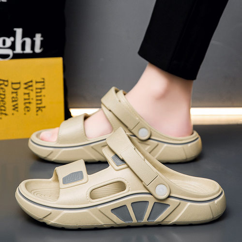 凉鞋男款沙滩跨境外穿越南露趾青少年国潮高级两穿凉拖鞋slippers
