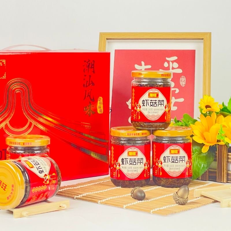厝旺【虾蛄菜180克】潮汕特产手提礼盒送礼送人 内有6瓶 开胃下饭
