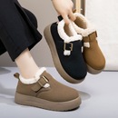 冬季新款加绒加厚底勃肯女鞋防水百搭防滑一脚蹬中老年人妈妈棉靴