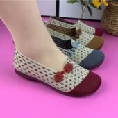 舒适透气防滑平底一脚蹬中老年妈妈软底单鞋 老北京布鞋 新款 春夏季