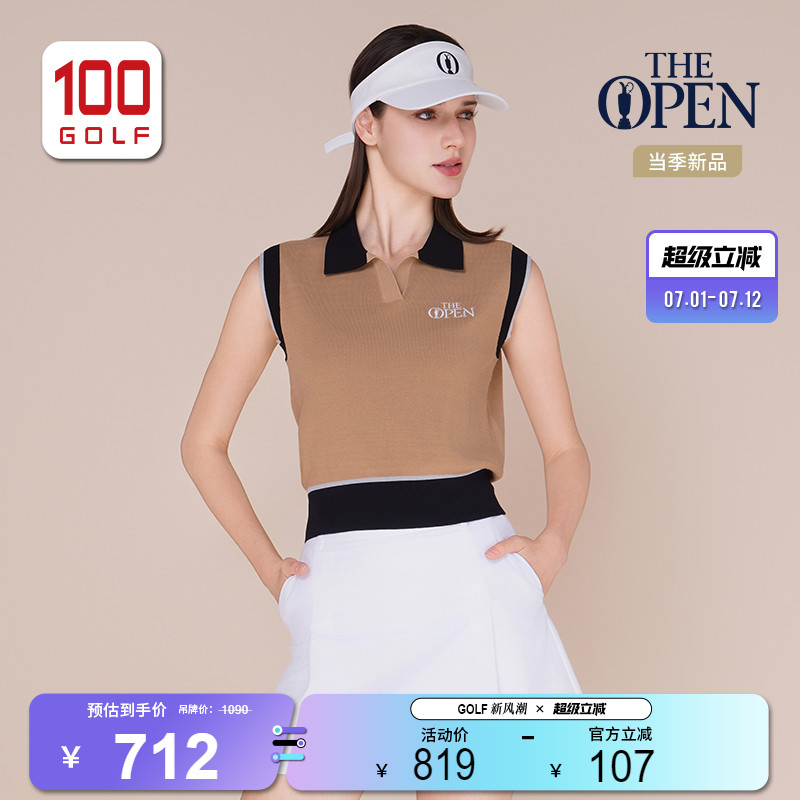 THEOPEN高尔夫女装短袖时尚撞色