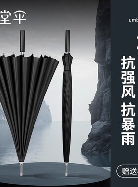 天堂伞24骨长柄雨伞男士大号直杆手动暴雨专用伞加固结实抗风伞