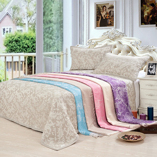 夏季100%纯亚麻凉席三件套1.8米床单人双人1.5m机洗空调软席子1.2