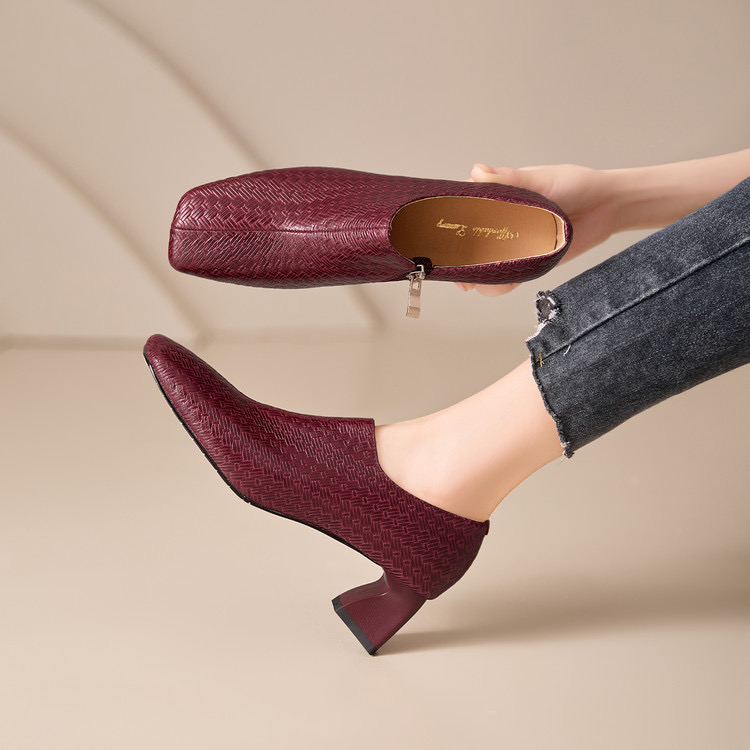 头层羊皮，猪皮内里5厘米跟高