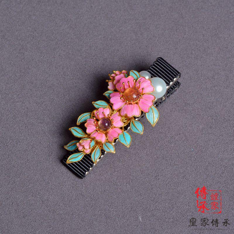 绒花蚕丝花古风头饰仙气发簪