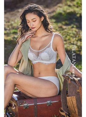 梧桐本色内衣正品大胸显小收副乳CDE抹胸超薄水晶杯文胸WN22110