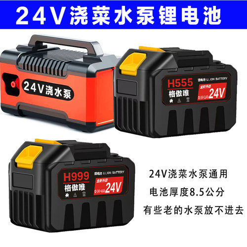 奥莱邦24V充电式自动浇菜泵H999浇水机抽水泵超长续航锂电池H555