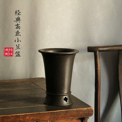 紫砂手工经典高底圆口百搭兰花盆
