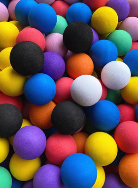 EVA海绵球儿童玩具实心球幼儿园彩色投掷球4/6/10cm圆球diy发泡球