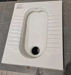 九牧14126后进前排直冲陶瓷蹲坑蹲便器防滑条纹无存水弯直排水