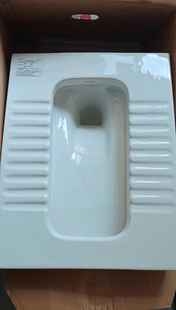 九牧P14113陶瓷蹲坑后进前排蹲便器自洁釉面带存水弯防臭公共厕所