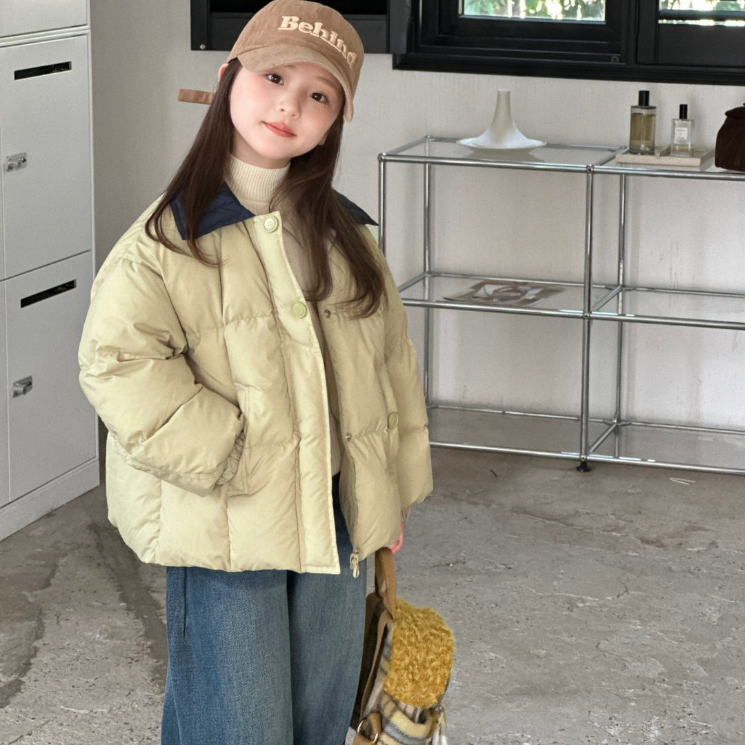 女童羽绒服冬款2025新款洋气短款面包服外套白鸭绒儿童冬装D6,童装/婴儿装/亲子装,羽绒服,淘宝优惠券,粉丝福利购,淘宝优惠卷
