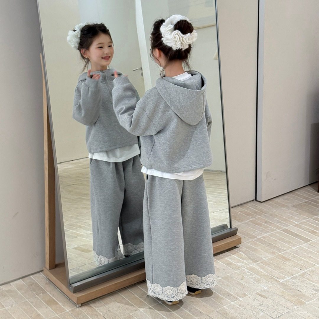 女童卫衣套装春季2026新款洋气宽松小女孩衣服连帽儿童春装VC2,童装/婴儿装/亲子装,儿童运动套装,淘宝优惠券,粉丝福利购,淘宝优惠卷