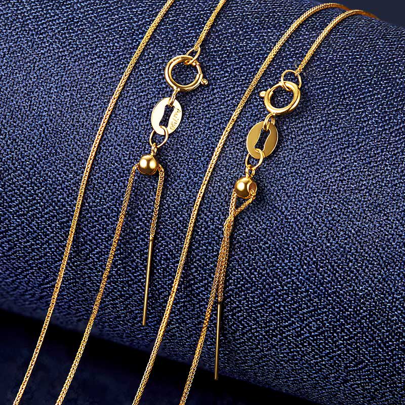 肖邦链18k黄金可调节针式女锁骨项链精致细网红2021新款项链爆款