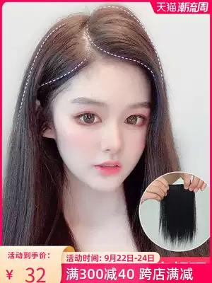 One piece of real hair pad hair fluffy natural top head hair replacement pad hair root fluffy pad pad high hair wigs