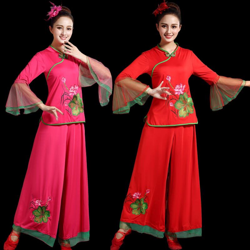 2021新秧款歌服东北喜庆中老年秧歌服新款广场舞服装长袖外套套装