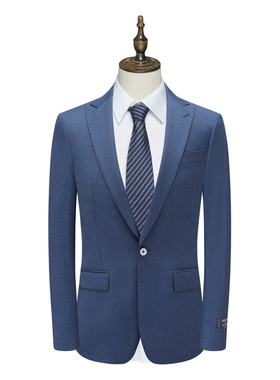 B1570鸟男式春秋西服 绵羊毛两粒扣后中开衩商务西装 211005