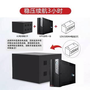 Pro MT1000S 1KVA延时3小时600W电池2只100AH UPS不间断电源 山特