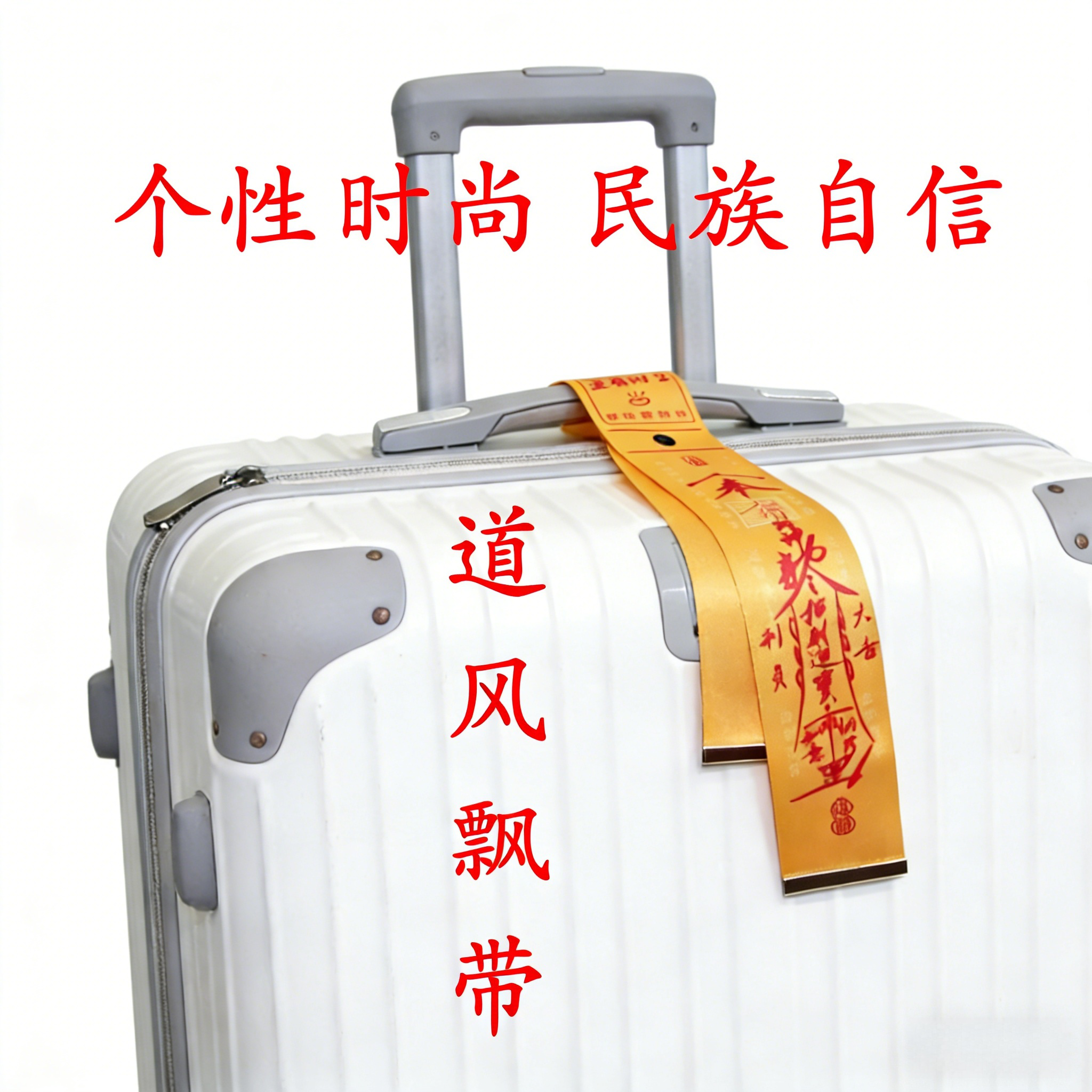 龙虎山款道风飘带拉杆箱背包挂饰飘带个性饰品道系青年自行车挂饰