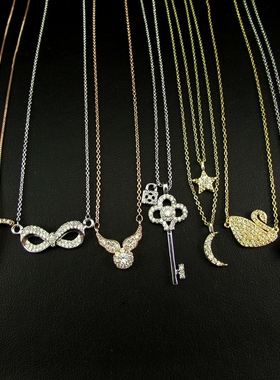 微镶锆石小巧花朵天鹅流行首饰